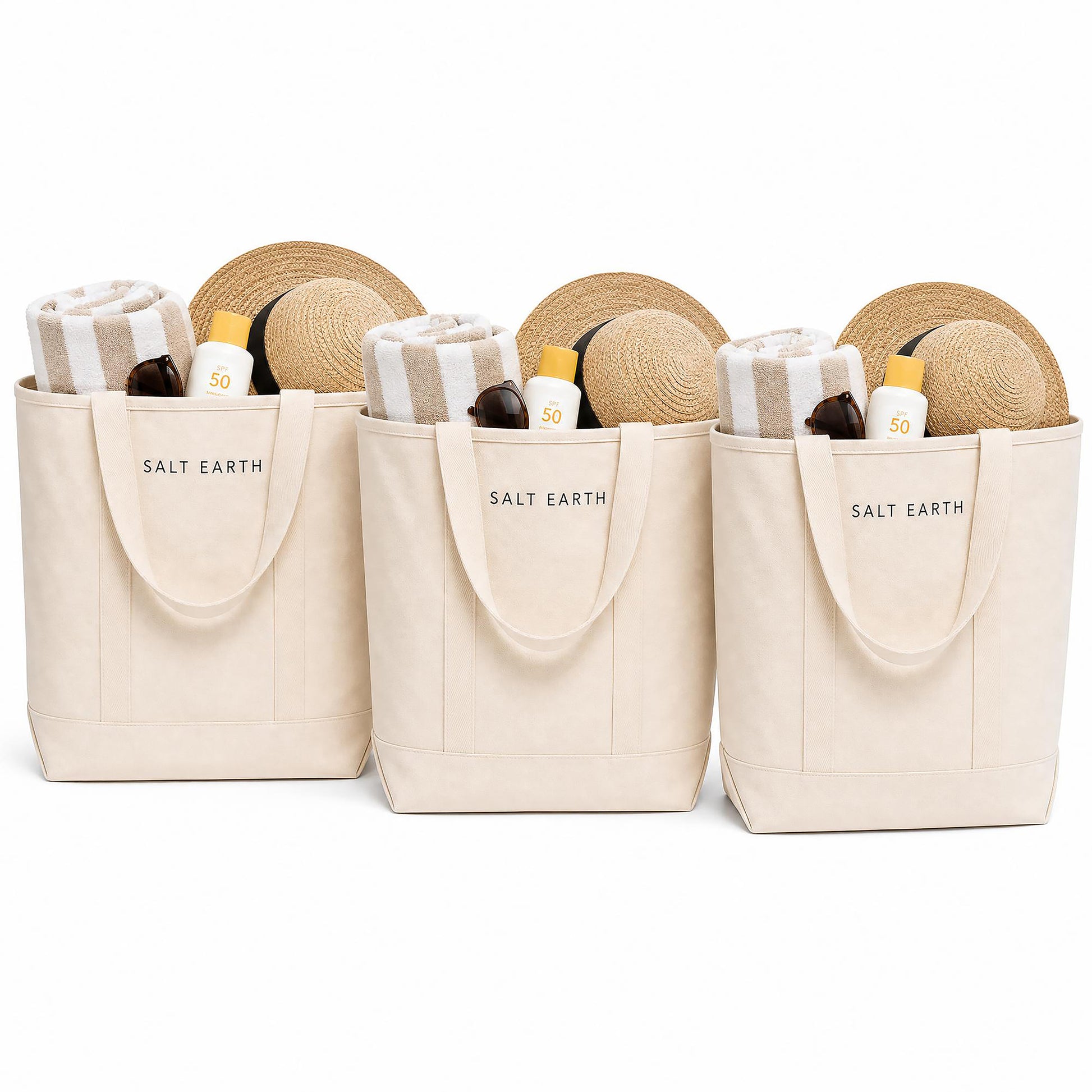 Trio Tote Natural Pack of 3 Large