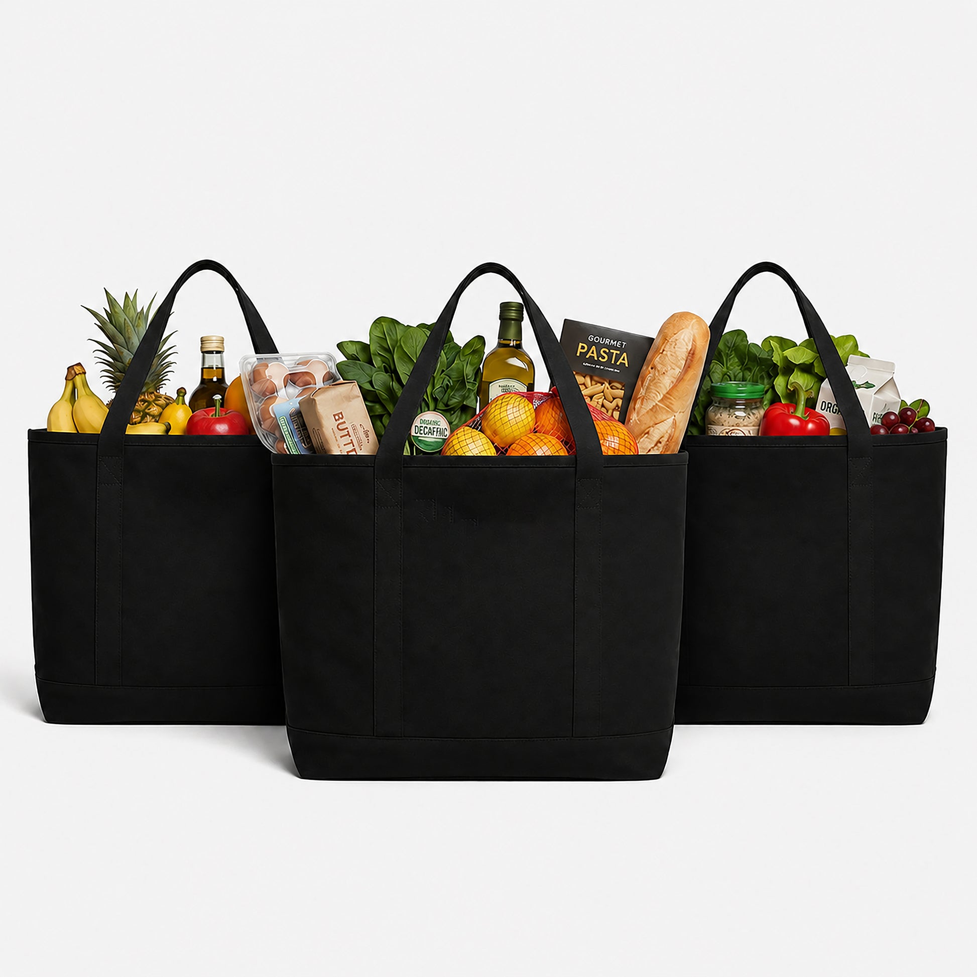 Trio Tote Black Pack of 3 Medium