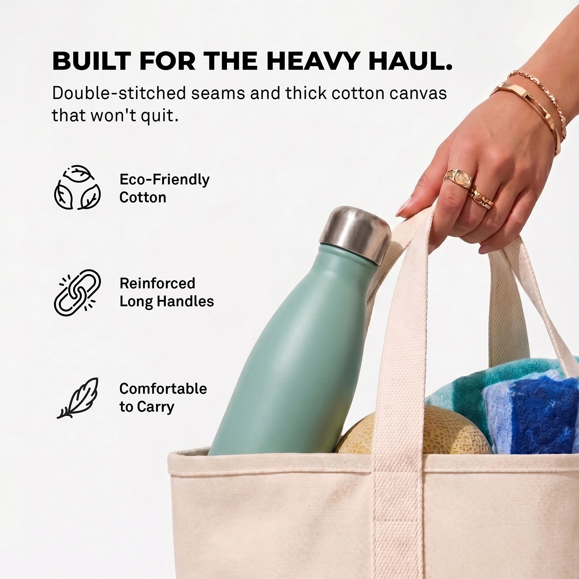 Trio Tote Natural Pack of 3 Large