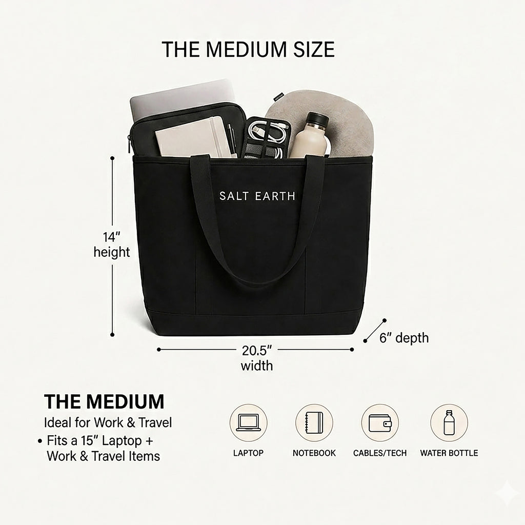 Trio Tote Black Pack of 3 Medium